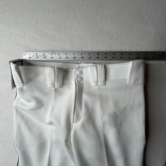 Mizuno NWT NEW Women's Medium White Belted Pipe Full-Length Softball Pants - Picture 13 of 13